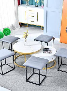 厂方10667家多颜色绒面革皮面魔凳方家用五合一魔沙发凳矮凳布凳