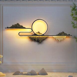 户外防水壁太阳能院中别墅庭室外阳台花园影壁墙灯景观山水式519