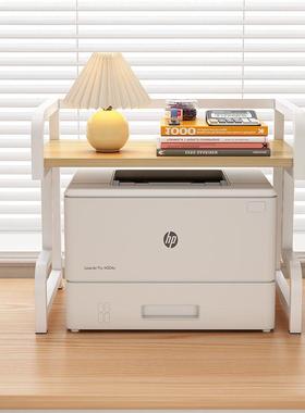 打印机架子桌面小型双层多功机OHX能主置物架办公桌上复机室印收