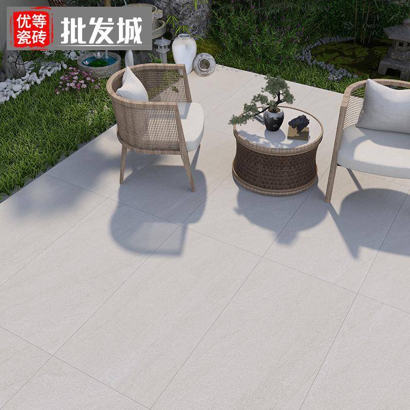 广东莱姆石瓷砖户外庭院地砖农村院子花园阳台露台防滑砂岩质感砖