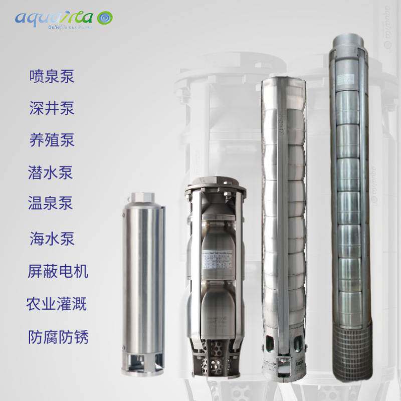瑞能井用潜水泵不锈钢多级深井泵家用220V380V高扬程抽水泵喷泉