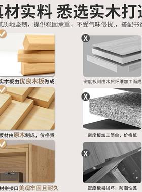 实木书防尘带上翻门玻璃书架展示柜落地家用童74312客儿厅靠墙收