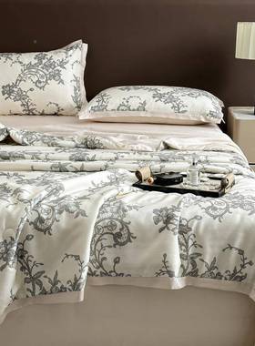 a母LDKN154婴级类50支莱赛天丝数码印花尔夏被床单枕单套四件套单