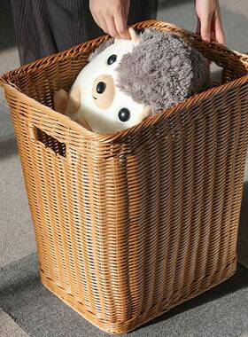 脏衣篓仿编大容量藤编织酒洗衣篮衣物收收纳SOQ桶店浴巾毛巾纳筐