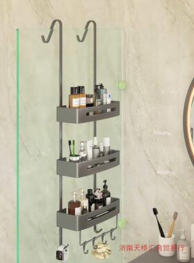 浴室置卫生间架子打孔厕所洗物手收KHT纳架洗澡淋浴房架挂篮悬免