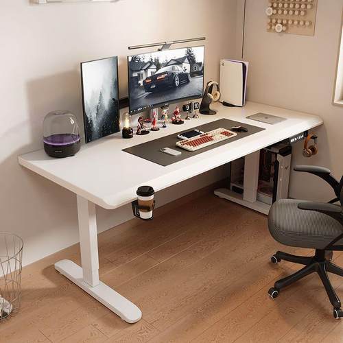 电脑桌电动升降桌全自动办公成人降电脑646桌书学习桌升电竞电脑