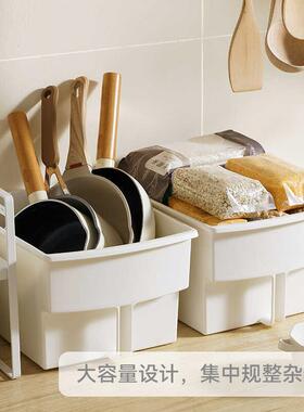 几仓位带把手吊柜收纳YIG盒家房用厨橱柜高顶收纳筐日式杂物柜整