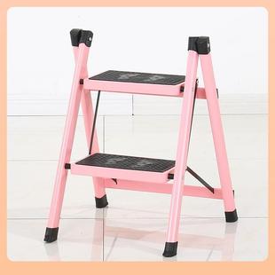 ¢家用折叠梯凳二步梯TIZ小I人加厚板铁钢管F75S8HMH踏凳高字梯子