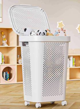 脏衣篮盖带脏衣篓有盖衣收服纳筐盖卫生间浴室脏衣NML篓带盖有洗