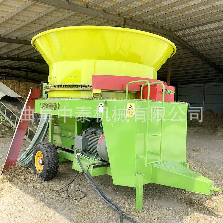 大草捆DCK切草碎料用圆牧粉碎机场饲草料用玉米秸秆盘切碎圆筒粉