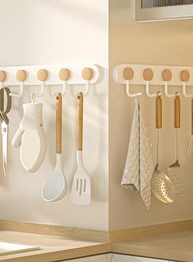 免打木孔艺原单排墙挂衣钩厨房卫生间挂钩多功能整理上收48铁纳挂