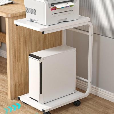 台式电脑主机托架带滑轮机主箱底座可移一动体KMT收纳机架打印置