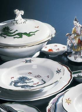 德国ME用ISS27765EN梅森瓷器明家之神龙系列欧式送礼盘餐具西餐纯