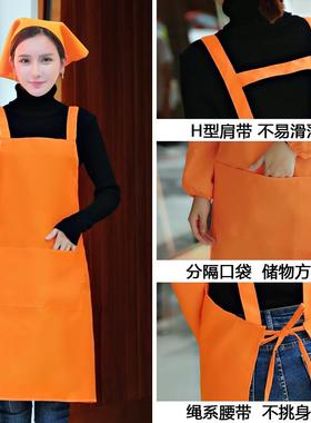 J6D广告围裙房F756HJHT定制Alog印o字工作服女家用厨防水防油餐饮