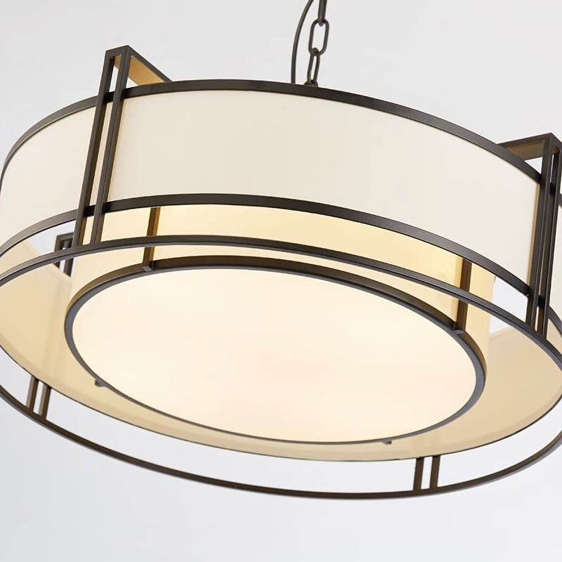 代新品现F766879J餐新中式古典设计铁艺圆盘厅卧室厅工客装布艺灯,家装灯饰光源,智能吊灯,淘宝优惠券,粉丝福利购,淘宝优惠卷