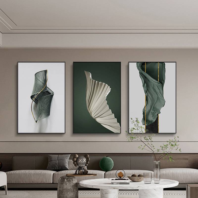 显像现代简约风格客厅装饰画几何抽象风格沙发挂画玄关酒店挂画图片