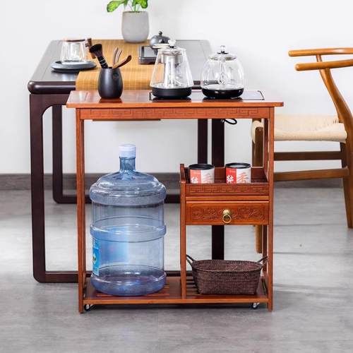 客厅茶几小桌型茶水柜实木桌茶边户柜家UCK用小茶台烧壶一体嵌入