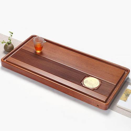 功茶盘茶台耐损道简约号天然整块PDD10240花家悟用实木茶盘梨木大