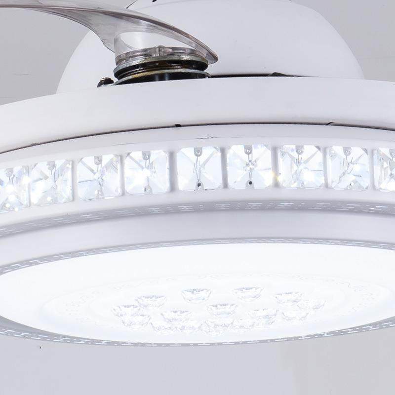 42/52寸厅扇家用现代简星空之光白色客厅吊灯餐卧室led电58扇约灯