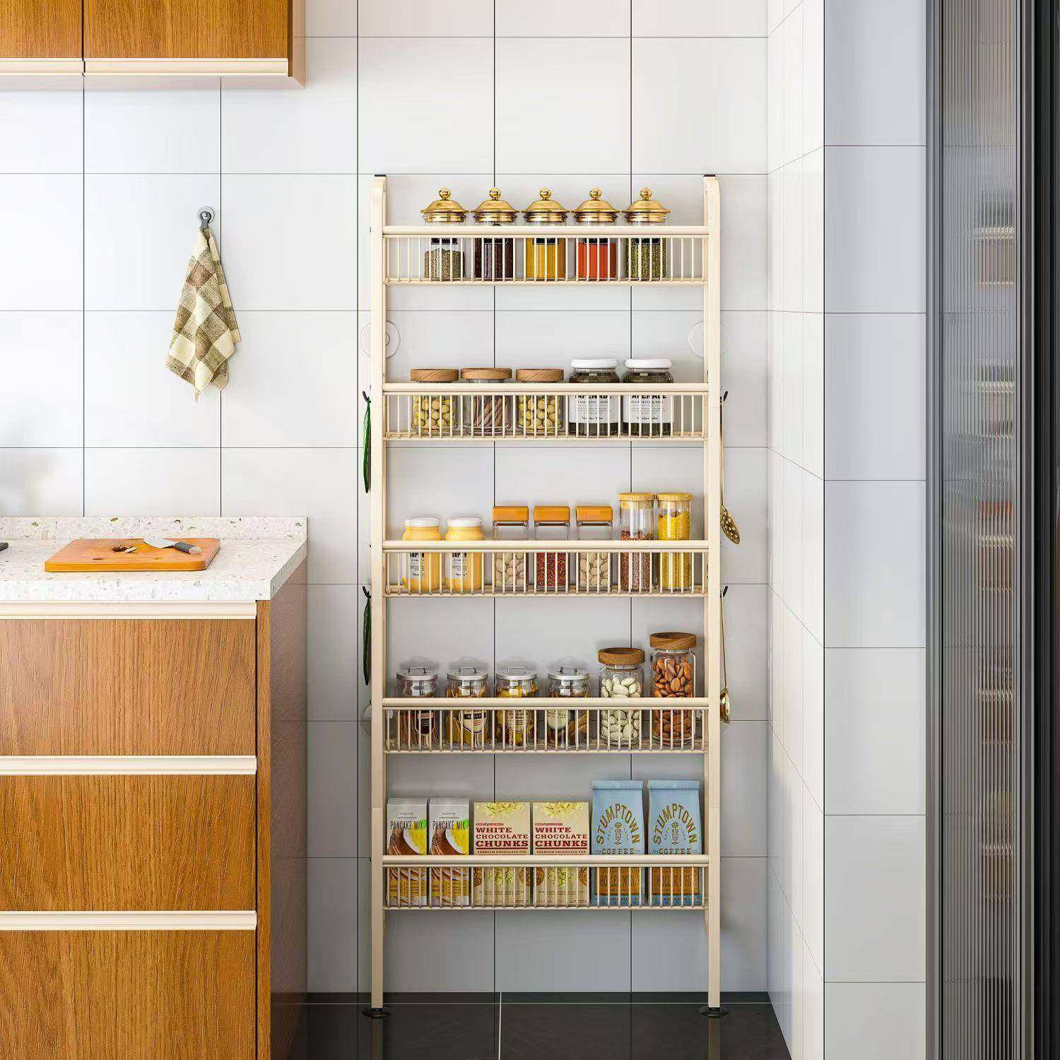 门后落地收纳置置物架多用途料靠墙储物窄柜加厚夹缝调纳收边NKB