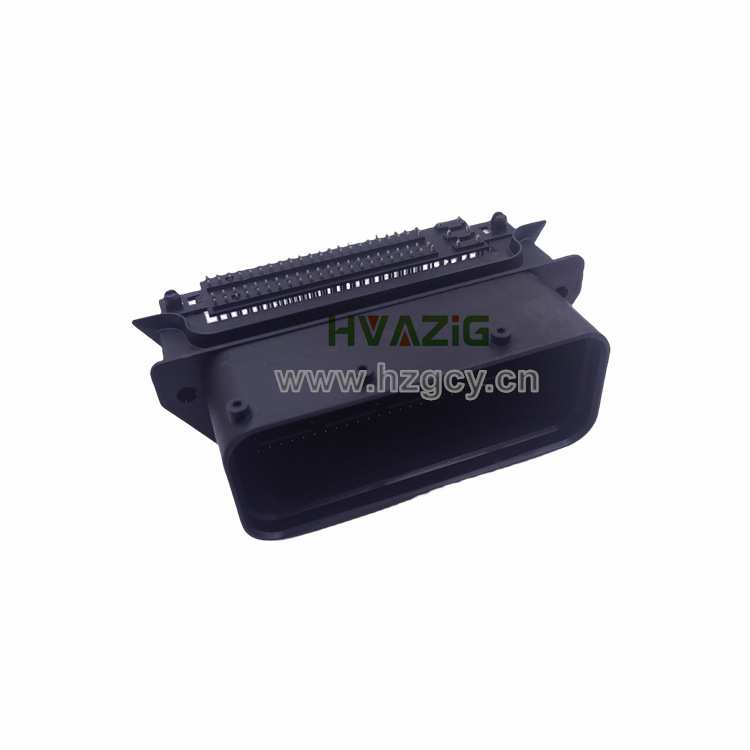 2301335-1国产TYCO 94针汽车PCB弯针座卧式插头ECU线束接板连接器