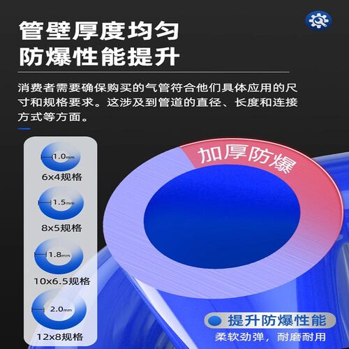 PU弹簧伸缩气管软管空气压缩机气管空压机专用管气泵加气管8X5mm