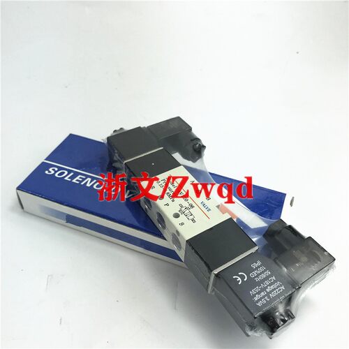 4V120-06电磁阀4V12006B/A PT端子式AC220V DC24电控换向阀