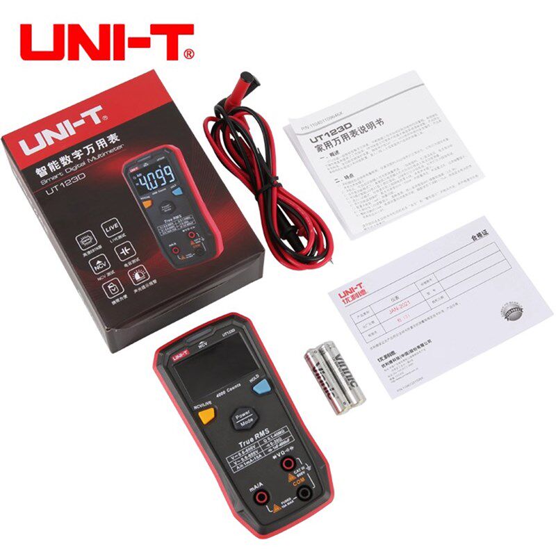 优利德数字万用表UT123 UT123D小型便携式家用迷你彩屏数显万用表