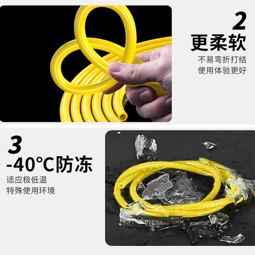 木工专用PU气管8mm高压防爆透明空压机气管木工管100米大长度