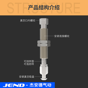 ZPT4 ZPT3 ZPT2 A10 J20 J10 真空吸盘连接杆环扣金具扣环ZPT1