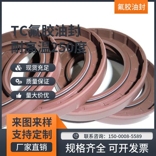 进口氟胶骨架油封 耐高温耐腐蚀耐油耐磨 TC 19*30*7 密封圈