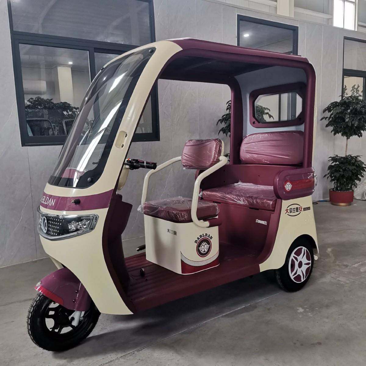 电动三轮车一体率棚豪华版大动功可上牌女老士人带棚电威龙三轮车