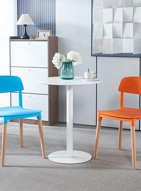 塑料椅欧子家用靠背网简NFG约红加厚靠休背椅餐椅现代北餐厅闲凳