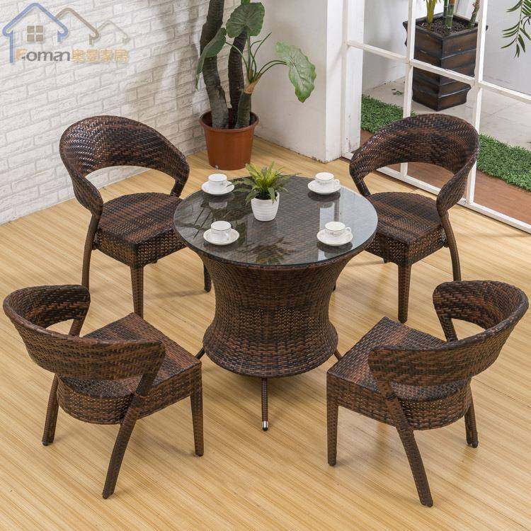 户外桌椅桌编椅休闲咖啡厅阳台庭椅院桌藤椅实木藤子茶几L838五件,商业/办公家具,商用藤编家具,淘宝优惠券,粉丝福利购,淘宝优惠卷
