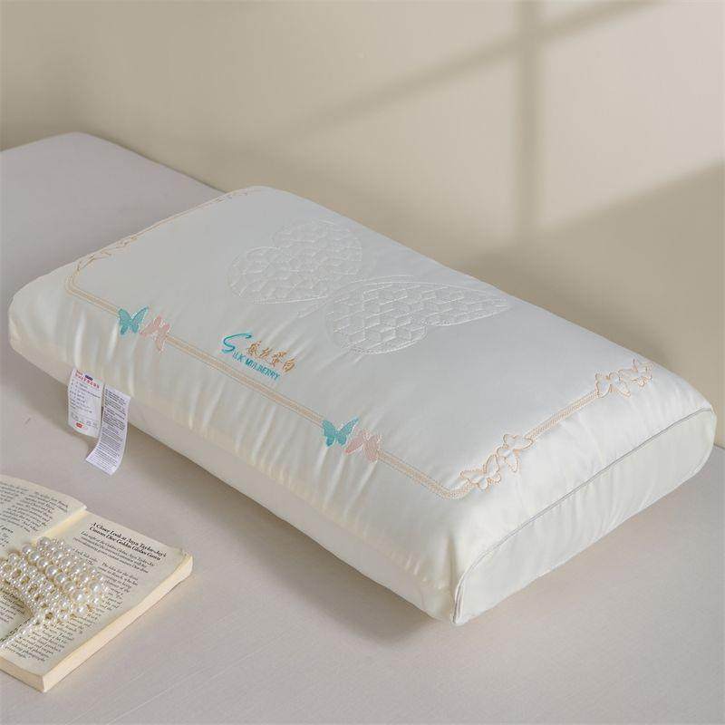 柔软丝枕头厂家直供蛋枕芯专用颈椎酒人店成人宿白舍睡眠一蚕对单,床上用品,U型枕/便携枕,淘宝优惠券,粉丝福利购,淘宝优惠卷