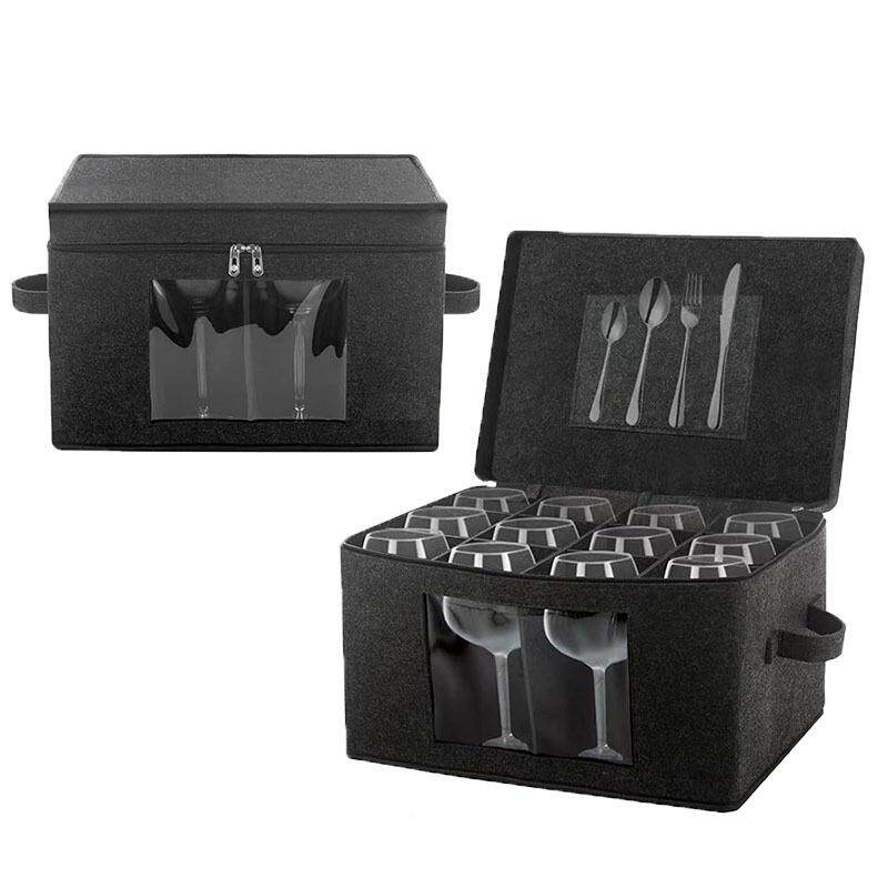 红酒杯储盒12格葡杯722萄酒收纳储盒存可折叠高脚酒杯存盒红酒杯