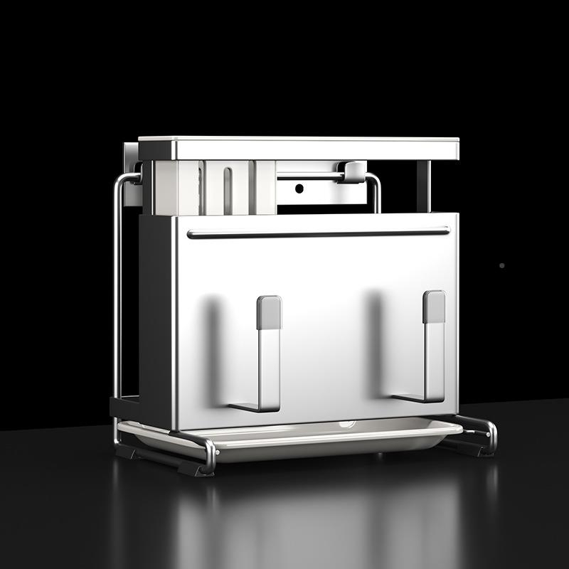 304不钢厨房刀架置物架BNM锈台面壁挂多功能体筷放菜一刀菜板子收