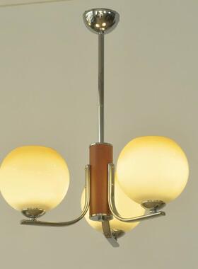 中古卧复古包豪斯吊实木灯法室吊式餐灯厅客厅主灯88743高级感灯