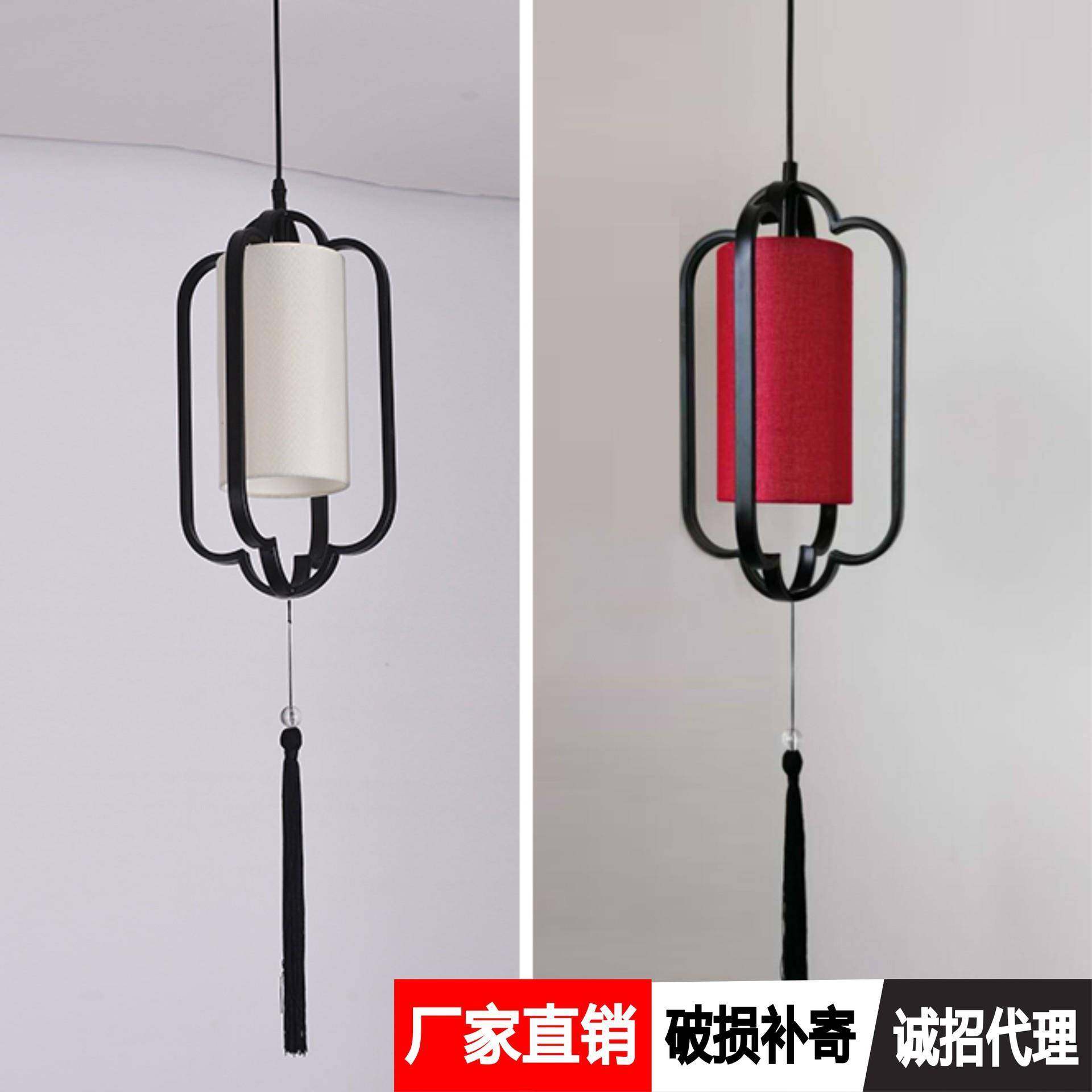 代中式室吊灯布铁艺三头吊灯艺灯罩吊现HF-88419灯内禅意简约吊灯,家装灯饰光源,智能吊灯,淘宝优惠券,粉丝福利购,淘宝优惠卷