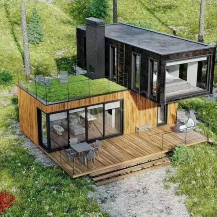 创意网红二层人钢结构化集装集装箱住预箱别墅住可移动制模块住宅