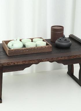 可KBI折叠实木式古风宿桌桌中舍汉服榻马面裙拍摄道具围炉煮茶桌