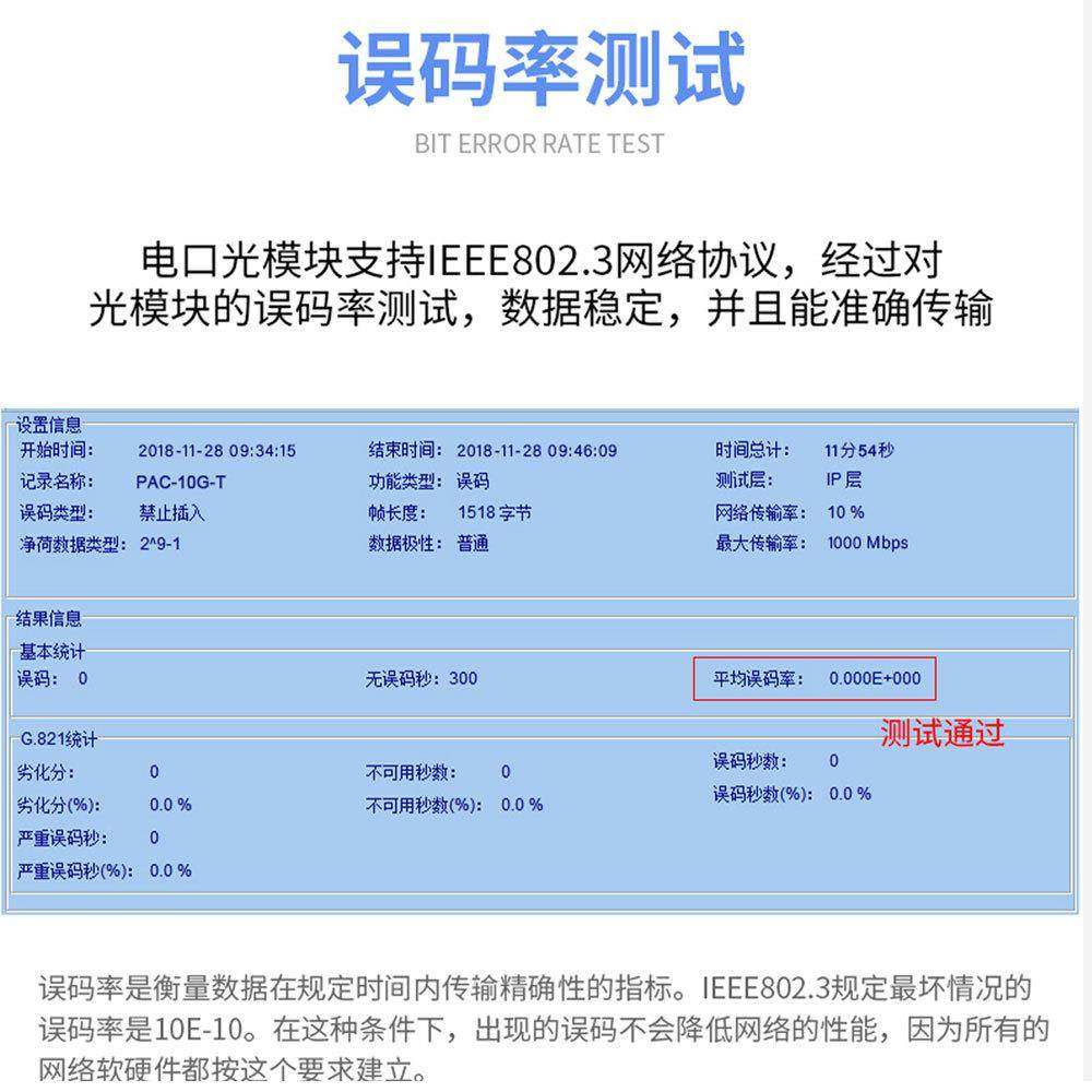 1电0G口模块光转F电万兆SP+光口转电PAC-GLC-口30米RJ45接口SFP-1