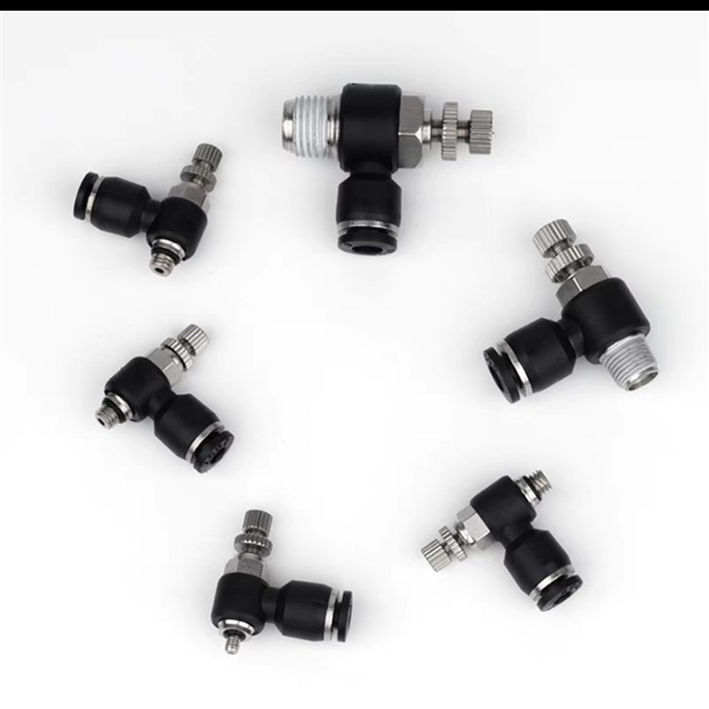 气动气管快速接头节流阀可p调JSC8-M5-01-02-03调速开关气缸调节