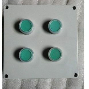 160 机器按钮操作盒160 70控制防雨盒 带绿色常开按钮 4孔按钮盒