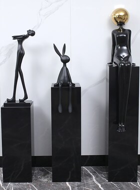 客厅玄关大理石摆件底座展厅花架装F饰品立柱摆台石墩子展示台基