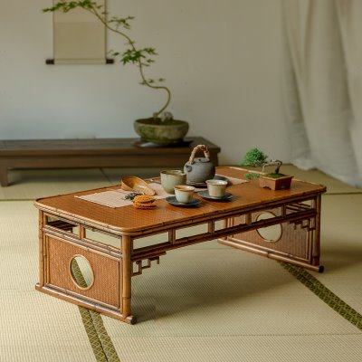 梅鹿竹精品榻榻米矮桌茶桌炕桌中式禅意茶几古琴桌地台阳台小茶桌