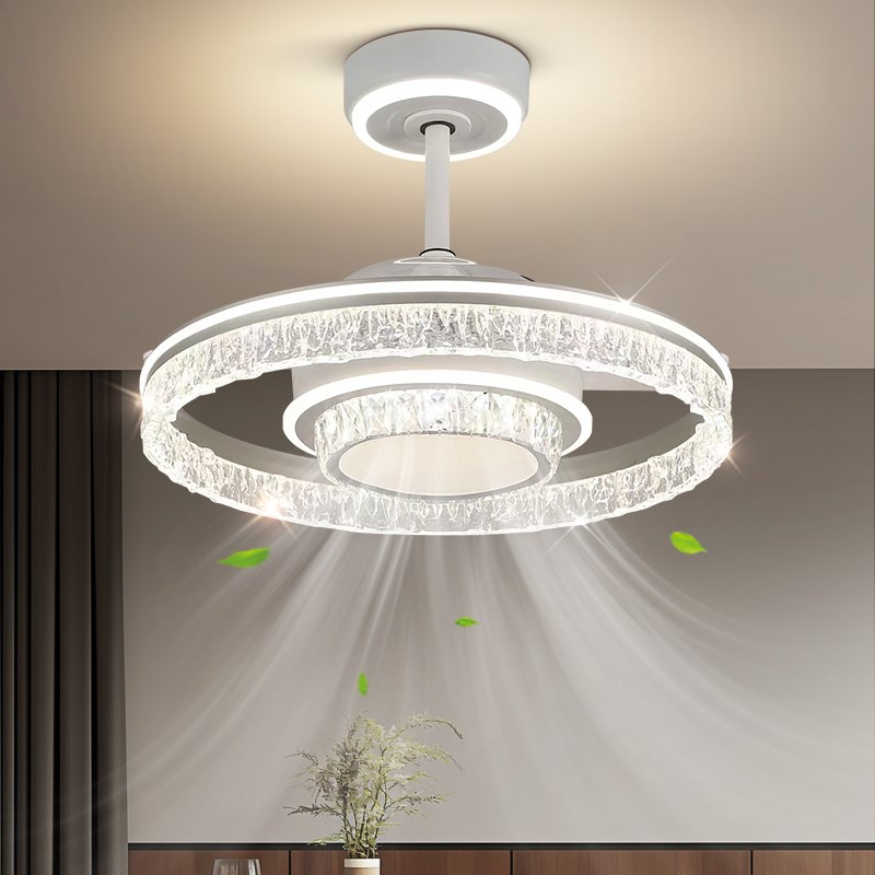 餐厅风扇灯吊扇i灯家用智能饭厅餐桌电风扇吊灯卧室房间小客厅灯