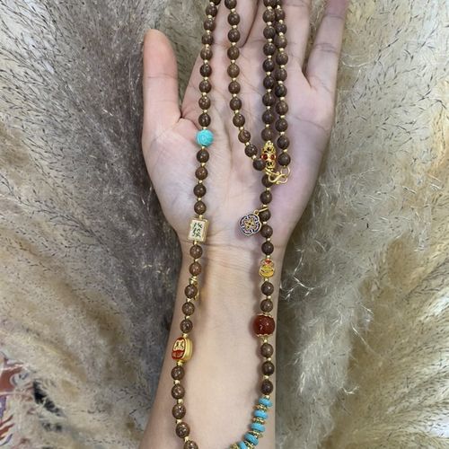 手串多宝老山檀木松石圆珠木珠项链颈链礼物女生闺蜜