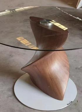 代创意倒影漏圆斗茶31762现几玻璃钢休网红闲艺术锥咖啡桌酒店民