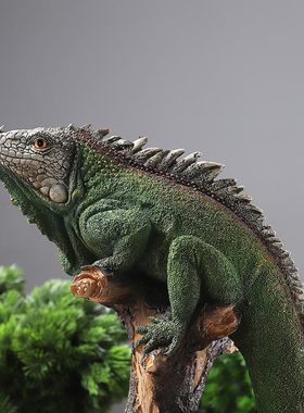 变色龙蜥蜴仿真动物摆设件酒店欧B式家居客厅花园电视柜工艺装饰